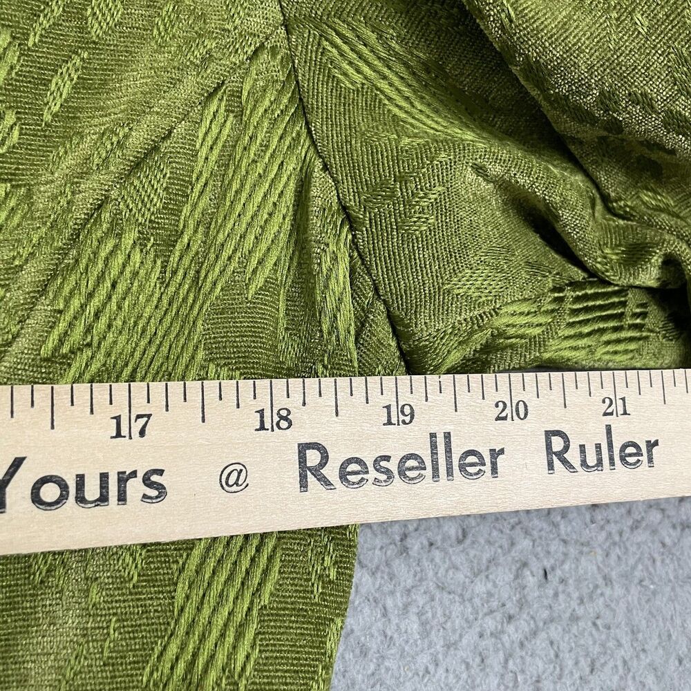 Chico's Emerald Green Sleek Texture Merrin jacket Blazer Kenai Olive Size 1 M - Picture 7 of 8